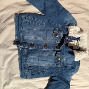 OshKosh B'gosh Classic Blue Jean Jacket with Sherpa Collar